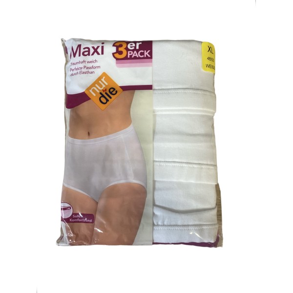 Набор высоких трусиков Nur Die 3 шт Maxi р. 48-50 (XL) Белый (822200)