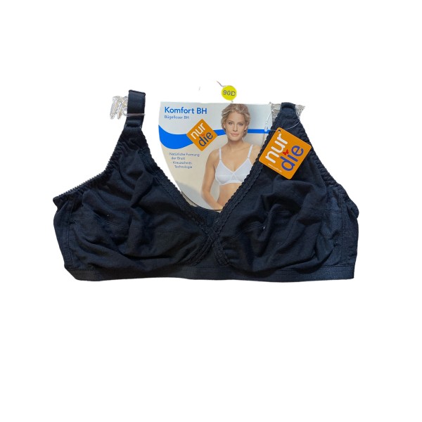 Бюстгалтер Nur Die без косточек Comfort BH без Push-up р. 90D Черный (835053)
