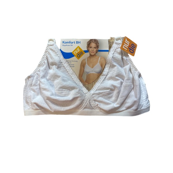 Бюстгалтер Nur Die без косточек Comfort BH без Push-up р. 85D Белый (835053)