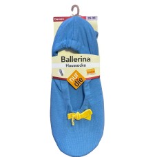 Жіночі домашні капці-балетки Nur Die Ballerina houssocke р.35-38 Блакитні (496847)