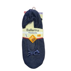 Жіночі домашні капці-балетки Nur Die Ballerina houssocke р.35-38 Джинс синій (496847)