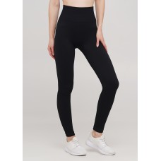 Легінси в рубчик із моделюючим швом ззаду GIULIA LEGGINGS RIB (black-L/XL) Чорний