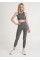 Безшовні легінси в рубчик GIULIA LEGGINGS RIB MELANGE (black-S/M)