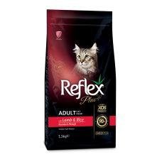 Повноцінний та збалансований сухий корм для котів з ягням та рисом Reflex Plus 1,5 кг