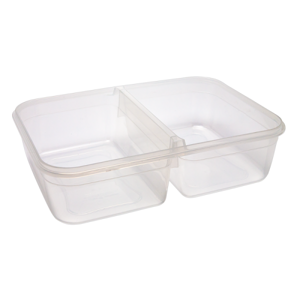 Контейнер Fresh Box 2 отсека 1 л + 1 л прозрачный