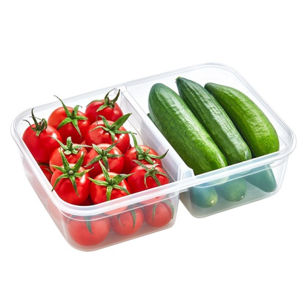 Контейнер Fresh Box 2 отсека 1 л + 1 л прозрачный