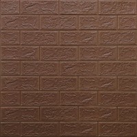3D панель самоклеющаяся кирпич Коричневый 700x770x5мм (020-5) SW-00000237