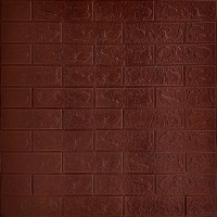 3D панель самоклеющаяся кирпич Коричневый 700x770x3мм (020-3) SW-00000575