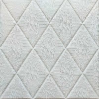 Самоклеющаяся декоративная потолочно-стеновая 3D панель Ромбы под кожу 700x700х7мм (161) SW-00000221