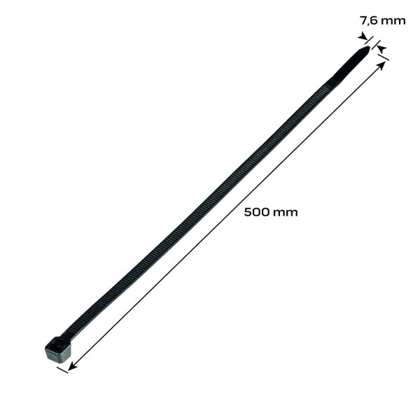 Хомути 7.6 x 500 мм, 75 шт. чорний NEO TOOLS