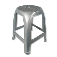 Табурет пластиковый 37×37×46 см «Plastic's Craft» Серый металлик