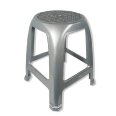 Табурет пластиковый 37×37×46 см «Plastic's Craft» Серый металлик