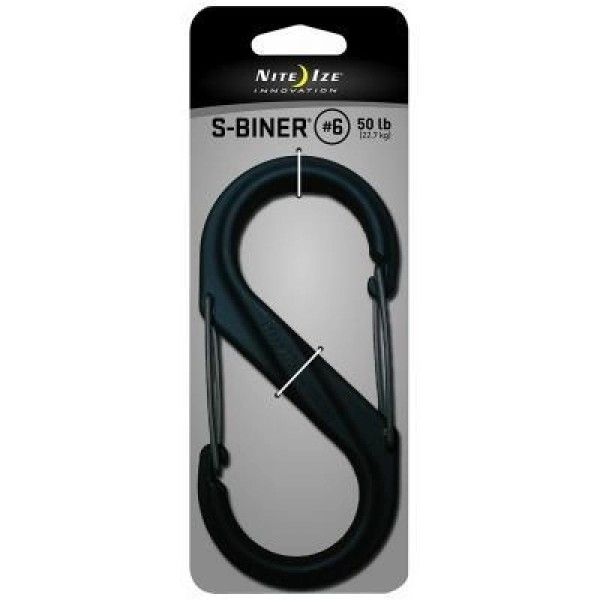 Карабин туристический Nite ize Plastic Carb S Biner Size 6 NI676 All Black