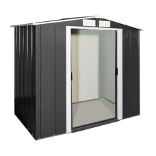 Сарай металевий ECO 202x122x181 см сірий з білим
