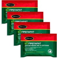 Упаковка биопрепарата-деструктора Doktor Hartmut для выгребных ям и септиков 75 г х 4 шт.