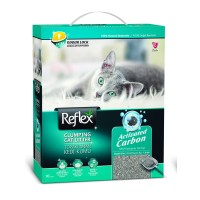 Бентонитовый наполнитель для кошек серый активный карбон Reflex 10 л