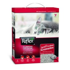 Бентонитовый наполнитель для кошек с гранулами активного карбона Reflex 6 л
