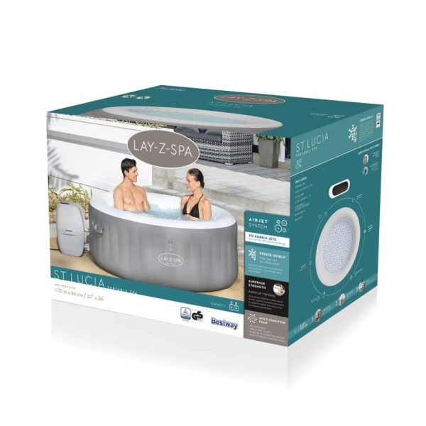 Бассейн-джакузи Bestway 60037 (170-66 см), 605 л