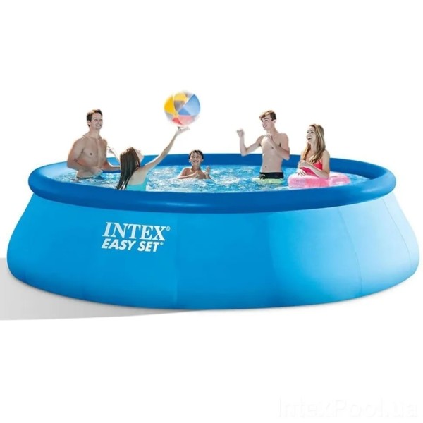 Бассейн семейный "Easy Set" INTEX 28158 семейный, 457х84 см, с картриджным фильтром (220-240V)
