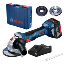 Аккумуляторная угловая шлифмашина Bosch Professional GWS 180-LI в чемодане с 1 акб GBA 18V 4.0Ah и з/п GAL 18V-40