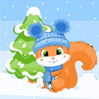 Картина за номерами Strateg ПРЕМІУМ Білочка з ялинкою розміром 30х30 см (ES231) Картина за номерами Strateg ПРЕМІУМ Білочка з ялинкою розміром 30х30 см (ES231)