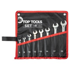 Ключи комбинированные, 6-19 мм, набор 8 шт. TOP TOOLS