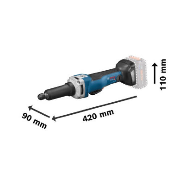 Шліфмашина пряма Bosch GGS 18V-23 PLC Professional (без АКБ)