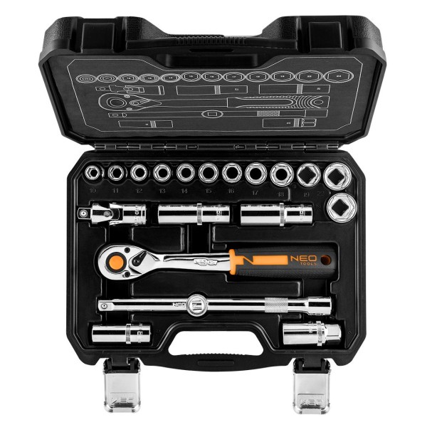Набір змінних головок 1/2, 20 шт. CrV NEO TOOLS