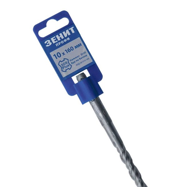 Бур SDS-Plus 10×160 мм, спираль 4S Зенит Профи