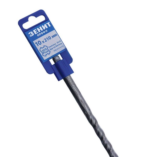 Бур SDS-Plus 10×210 мм, спираль 4S Зенит Профи