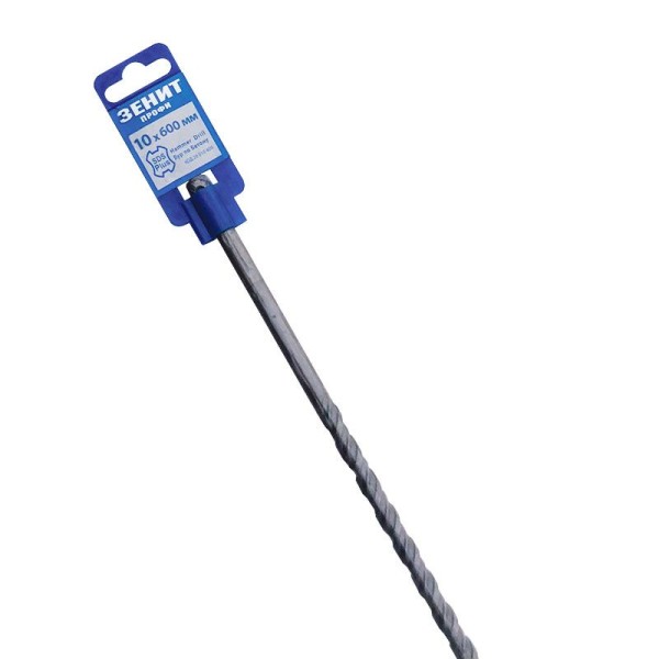 Бур SDS-Plus 10×600 мм, спираль 4S Зенит Профи