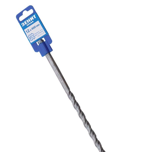Бур SDS-Plus 12×400 мм, спираль 4S Зенит Профи