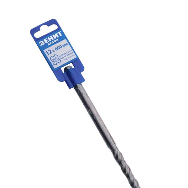 Бур SDS-Plus 12×600 мм, спираль 4S Зенит Профи