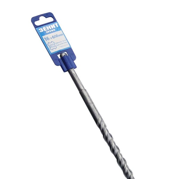 Бур SDS-Plus 16×600 мм, спираль 4S Зенит Профи