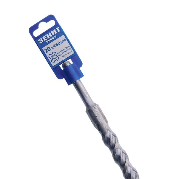 Бур SDS-Plus 20×460 мм, спираль 4S Зенит Профи