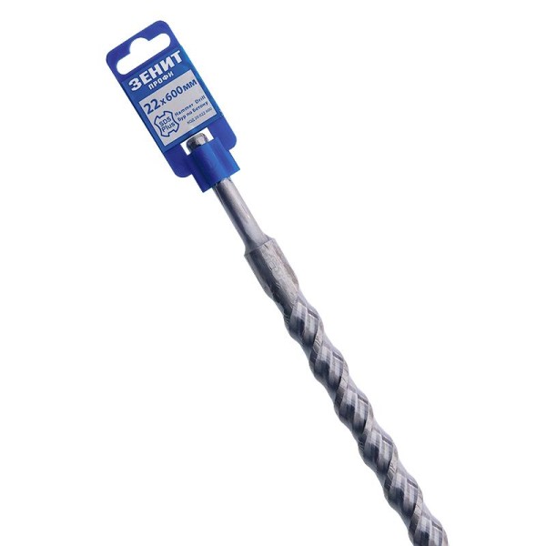 Бур SDS-Plus 22×600 мм, спираль 4S Зенит Профи