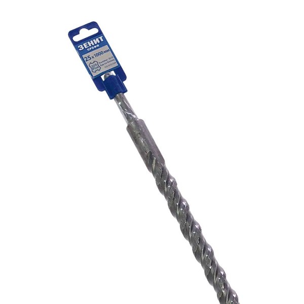 Бур SDS-Plus 25×1000 мм, спираль 4S Зенит Профи