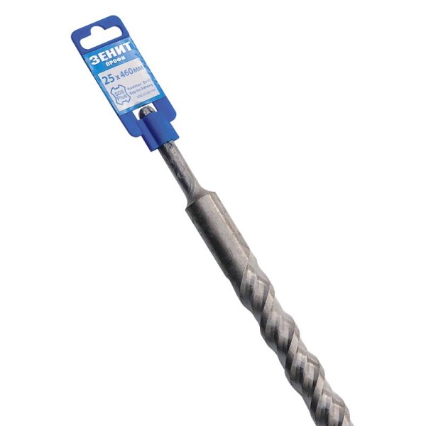 Бур SDS-Plus 25×460 мм, спіраль 4S Зенит Профи