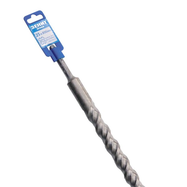 Бур SDS-Plus 25×800 мм, спираль 4S Зенит Профи