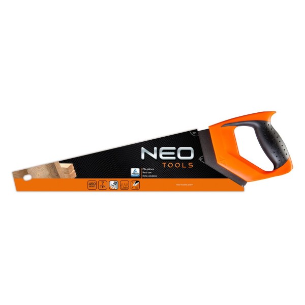 Пилка по дереву, 450 мм, 7TPI, PTFE NEO TOOLS