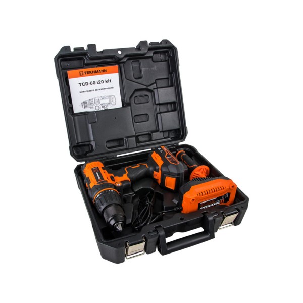 Шуруповерт акумуляторний Tekhmann TCD-60/i20 kit