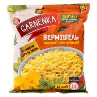 Вермишель быстрого приготовления со вкусом сыра и зелени Garnenka 60 г