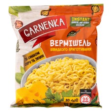Вермишель быстрого приготовления со вкусом сыра и зелени Garnenka 60 г