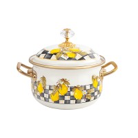 Кастрюля эмалированная "SICILY" Elmani с крышкой, 1,5л, 14см