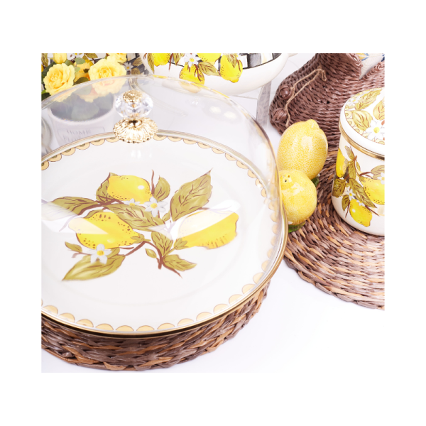 Тортівниця емальована "SICILY" Elmani з кришкою на ніжці, 30 см