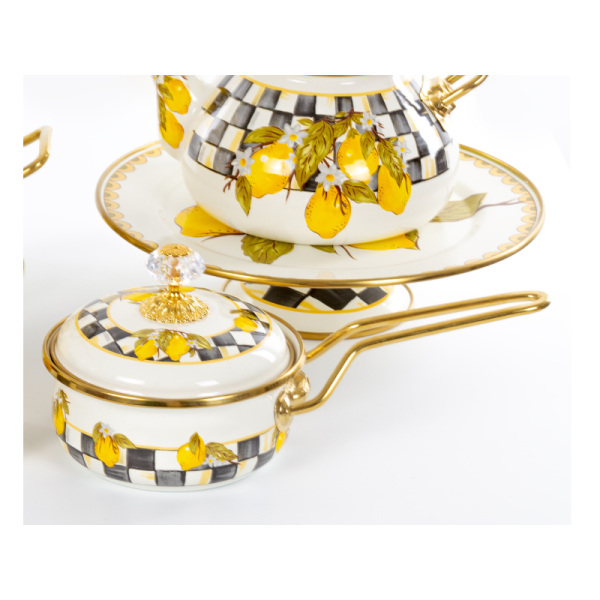 Ківш емальований "SICILY" Elmani з кришкою, 0,9 л, 14 см х 31 см
