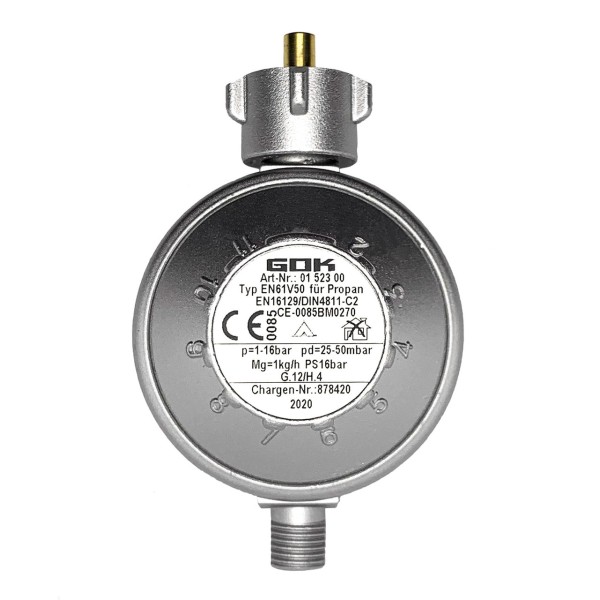 Регулятор тиску газу GOK 1кг/год 25-50мбар KLFxG1/4LH-KN 11