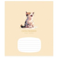 Тетрадь ученическая "Cute friends" 012-3292K-3 в клетку, 12 листов