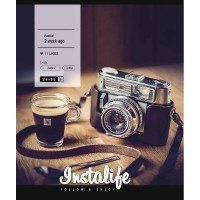 Тетрадь общая "Insta life" 096-3389K-1 в клетку, 96 листов