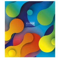 Зошит загальний "Cloud colorful" 048-3161K-5 в клітку, 48 аркушів